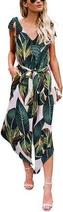 belongsci women sleeveless shoulder bandage waistband sexy v-neck