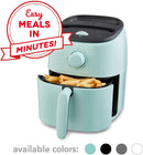 dash tasti crisp electric air fryer + oven cooker with temperature control aqua