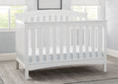 delta children waverly 6-in-1 convertible crib, bianca white