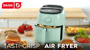 dash tasti crisp electric air fryer + oven cooker with temperature control