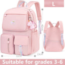 school backpack suitable for grades 1-6 cartoons pony l pink