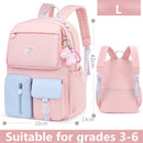 school backpack suitable for grades 1-6 cartoons pony l pink blue