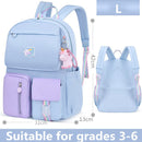 school backpack suitable for grades 1-6 cartoons pony l blue