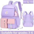 school backpack suitable for grades 1-6 cartoons pony l purple