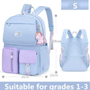 school backpack suitable for grades 1-6 cartoons pony s blue