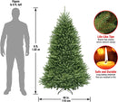 Artificial Full Christmas Tree, Green, Dunhill Fir, Includes Stand, 6 Feet