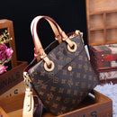 new fashion panelled handbag casual all-match leather shoulder bag