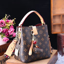 leather bucket bag for women new fashion lady purse and handbag designer