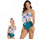 high waist two piece flounce mother daughter swimsuit