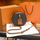 mk leather shoulder bag temperament messenger handbag brown