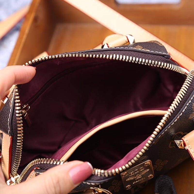 fashion boston wide shoulder strap high quality leather handbags