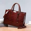 pantent leather women crossbody messenger bags crocodile