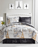 fairfield square collection paris gold 8-pc. reversible comforter sets