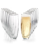 wine glassware sets 12 pc stemless flutes set