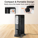 1,500-Watt Oil-Filled Radiant Electric Space Heater with Thermostat