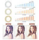 8" selfie ring light with tripod camera stand & cell phone holder