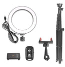 8" selfie ring light with tripod camera stand & cell phone holder