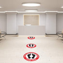 pack of 10. please practice social distancing floor sign.