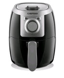 chefman 2.1qt analog air fryer - black/silver