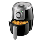chefman 2.1qt analog air fryer - black/silver