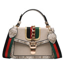 small crocodile print flap bags for women