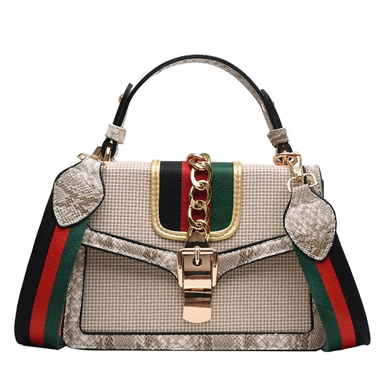 small crocodile print flap bags for women