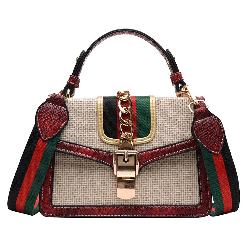 small crocodile print flap bags for women burgundy