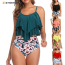 tankini set swimwear bathing suit plus size