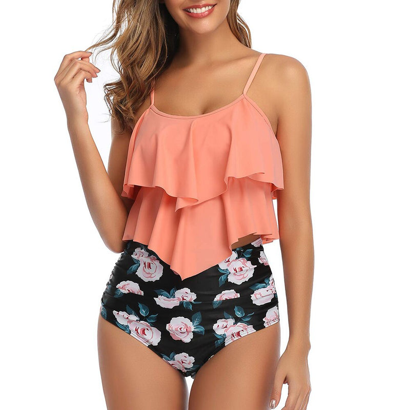 tankini set swimwear bathing suit plus size
