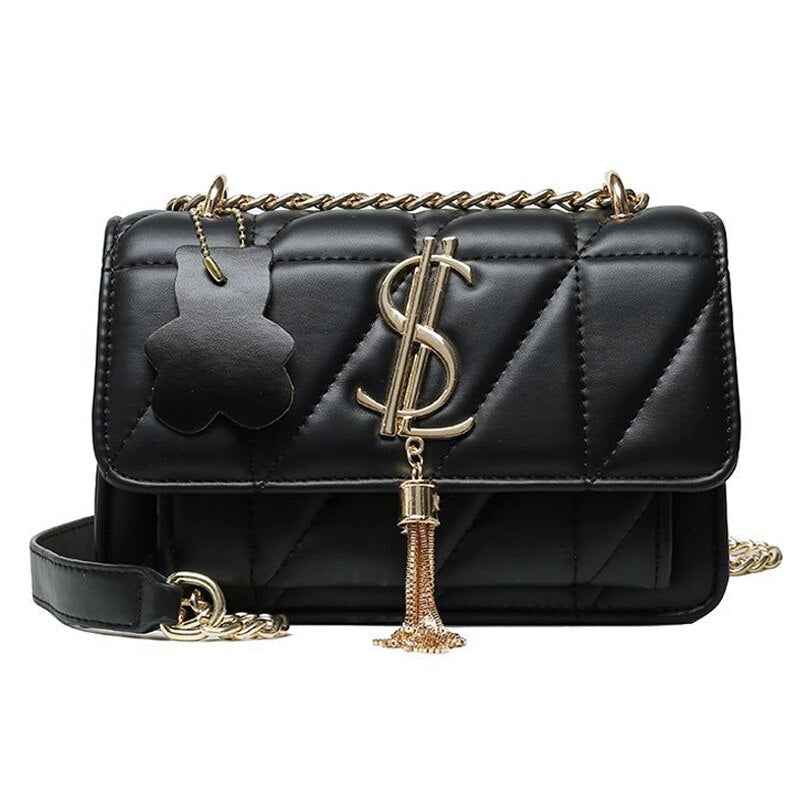 high-end handbags women's crossbody for women leather shoulder strap style4 black / w23cm h16cm th8cm