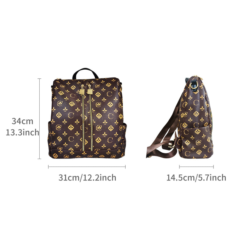 women luxury brand design backpack tourist monogram anti-theft