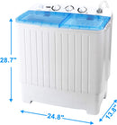 2IN1 Portable Washing Machine 17.6lbs Mini Twin Tub Compact Laundry Washer