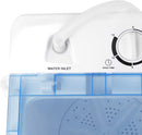 2IN1 Portable Washing Machine 17.6lbs Mini Twin Tub Compact Laundry Washer