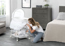 delta children deluxe sweet beginnings bassinet, stardust
