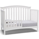 delta children waverly 6-in-1 convertible crib, bianca white