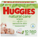 huggies natural care sensitive baby wipes 560