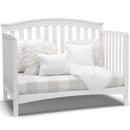 delta children waverly 6-in-1 convertible crib, bianca white