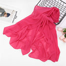 women plain bubble chiffon scarf hijab wrap printe solid color