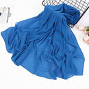 women plain bubble chiffon scarf hijab wrap printe solid color