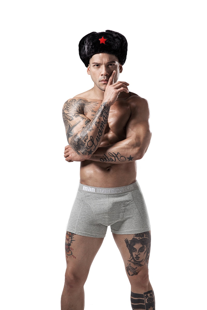 boxer mens underwear men cotton underpants male pure men panties