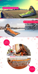 wüste & fox camping schlafsack, leichte 4 saison warme und kalte umschlag