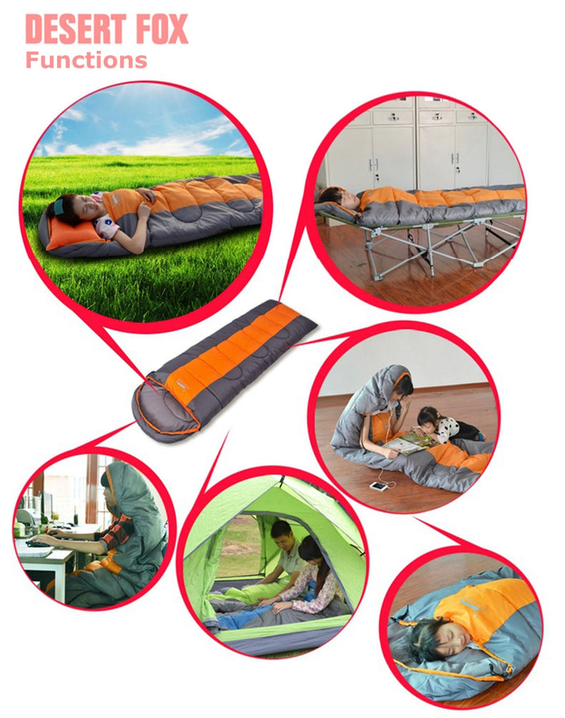 wüste & fox camping schlafsack, leichte 4 saison warme und kalte umschlag