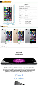unlocked apple iphone 6 dual core ios mobile phone 4.7' ips 1gb