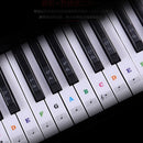 transparent detachable music decal notes piano keyboard stickers 54/61 or 88-key
