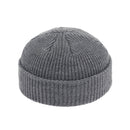 unisex beanies casual short thread hip hop hat adult dark grey / free