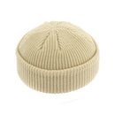 unisex beanies casual short thread hip hop hat adult beige / free