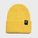 unisex hats winter knitted cap women female beaines autumn breathable men with label hats warm solid casual soft lady beanies yellow / one size