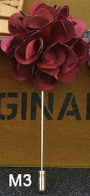 handmade men's brooches floral lapel pin for men suit long neddle m3