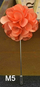 handmade men's brooches floral lapel pin for men suit long neddle m5
