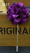 handmade men's brooches floral lapel pin for men suit long neddle m17